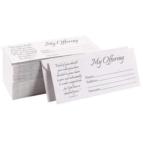 100-Pack Church Offering Envelopes - Tithe Envelopes for Church ...