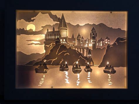 Harry Potter Hogwarts Light-box Art A4 | Etsy | Harry potter decor, Harry potter light, Shadow ...