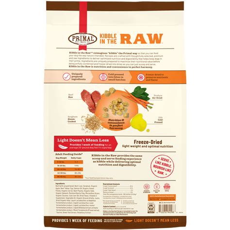 Primal Kibble in the Raw Beef Dog Food – HEALTHY SPOT