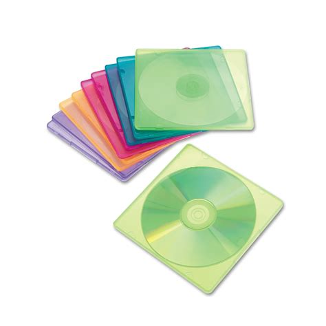 Innovera IVR81910 Assorted Colors Slim CD Case (10/Pack) - Walmart.com