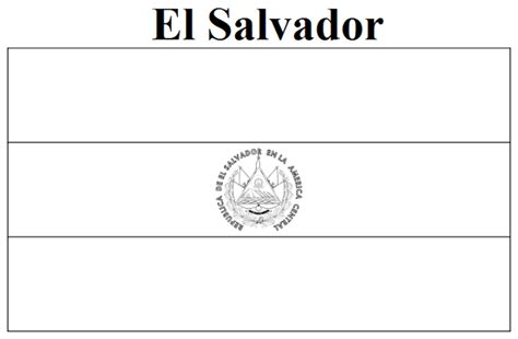 El Salvador Flag Coloring Page - Coloring Home