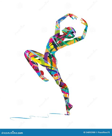 Abstract Silhouette Of A Dancer Stock Vector - Image: 54892988