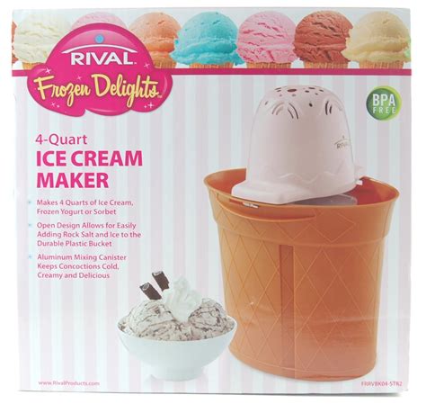 Amazon.com: Rival Frozen Delights 4 Quart Ice Cream Maker Pink: Kitchen & Dining