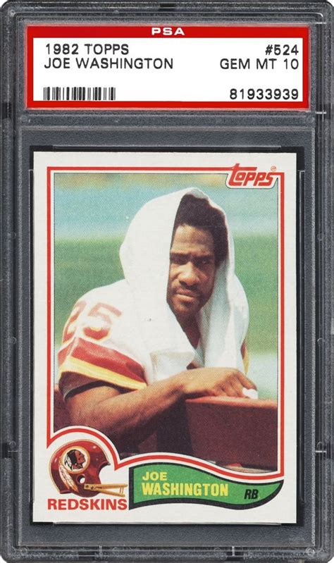 1982 Topps Joe Washington | PSA CardFacts®