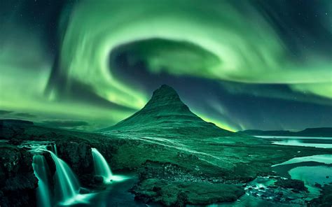 1920x1200 Resolution Kirkjufell HD Iceland Night Photography 1200P ...