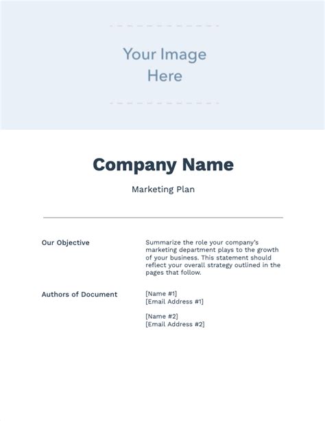 Free Marketing Plan Template – HubSpot