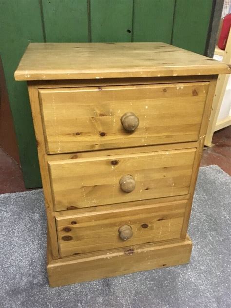 Pine bedside table with drawers | in Trafford, Manchester | Gumtree