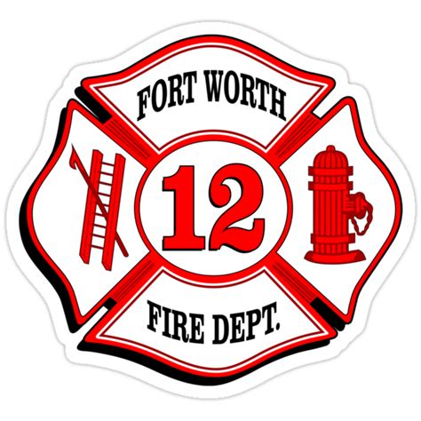 "Fort Worth Fire Dept. 12" Stickers by BigRigApparel | Redbubble