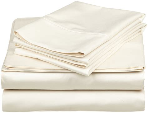 400Tc Egyptian Cotton Sateen King Size Fitted Sheet Ivory 12" Depth — factory2u.co.uk