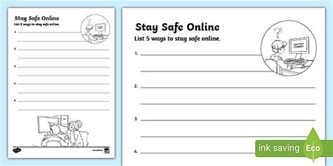 How to Stay Safe Online KS2 Worksheet / Worksheet - Twinkl