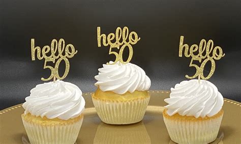 Buy Cupcake Topper 50th Birthday - Karin Good Bruidstaart