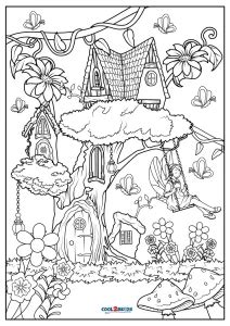 Free Printable Fairy Garden Coloring Pages For Kids