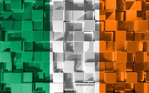 Flag of Ireland, 3d flag, 3d cubes texture, Flags of European countries ...