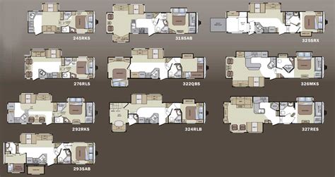 Keystone Cougar fifth wheel floorplans floorplans - large picture