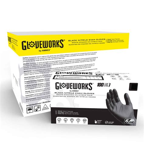 Black Nitrile Exam Gloves - Powder Free