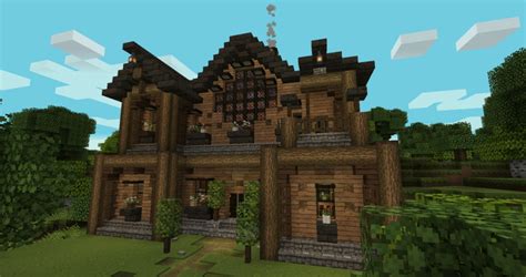 Simple Dark Oak Wood House Minecraft - Pixel Art Grid Gallery