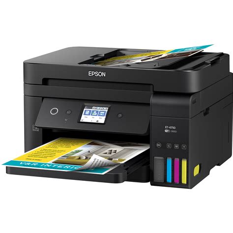 Epson WorkForce ET-4750 EcoTank All-In-One Inkjet C11CG19201 B&H