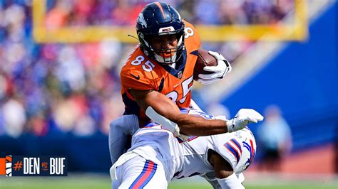 Brett Rypien finds Albert Okwuegbunam for 26-yard catch | Broncos at Bills