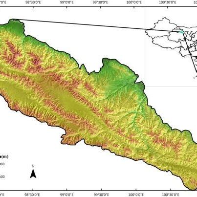 The location and terrain conditions of the Qilian Mountains within the ...