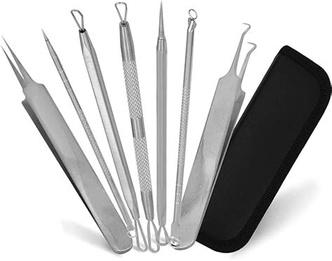 Becoyou Blackhead Splinter Remover and Pimple Extractor Comedone Acne Extractor Tool Stainless ...