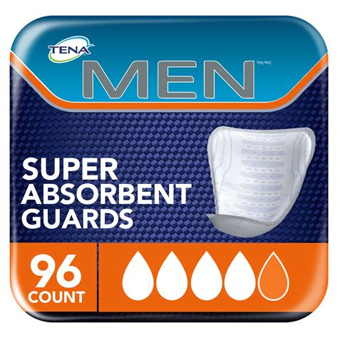 Tena Incontinence Guard for Men, Super Absorbency, 96 Count - Walmart.com - Walmart.com