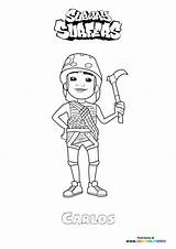 Carlos From Subway Surfers  Coloring Pages For Kids sketch template