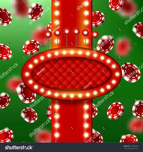 Casino Sign Glowing Star Lights Background Stock Vector (Royalty Free ...