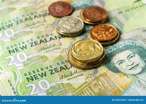 New Zealand Currency Dollar Notes And Coins Money Royalty Free Stock ...