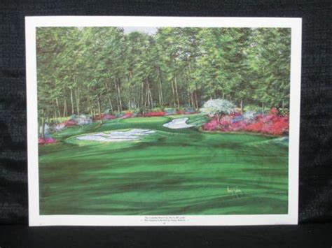 Nancy Raborn Augusta National Hole 10 Camellia Masters Golf Lithograph ...