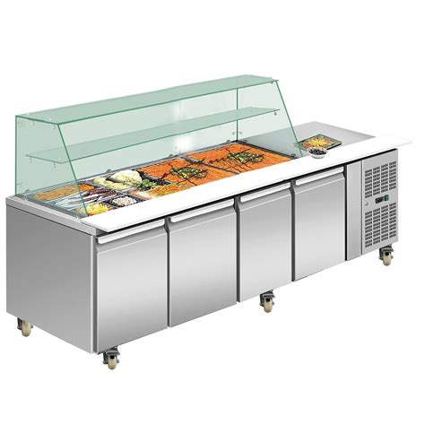 THP4100SALGC four door DELUXE Salad Bar - Global Commercial Kitchen Equipment