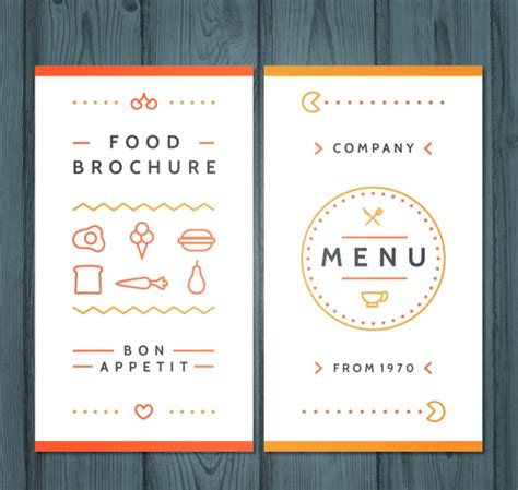 Simple menu design vectors free download