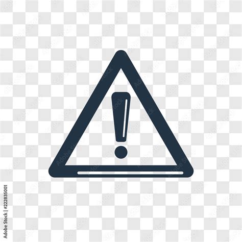 Warning vector icon isolated on transparent background, Warning logo design Stock 벡터 | Adobe Stock