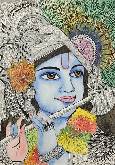 Drawing Of Lord Krishna