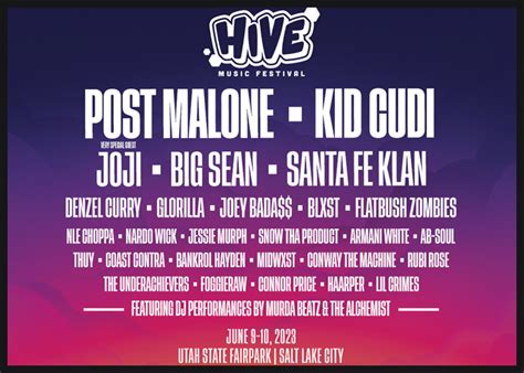 Post Malone, Kid Cudi To Headline 2023 Hive Music Festival - TrendRadars