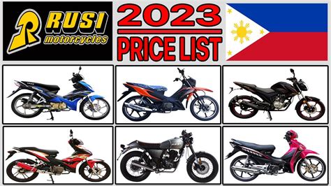 Rusi Motorcycle Price List In The Philippines 2023 - YouTube