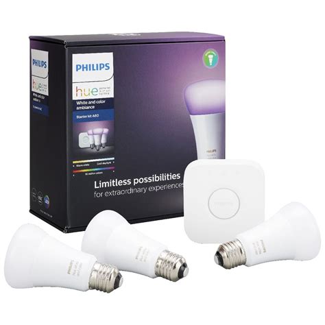 Philips Hue White and Colour Ambiance E27 Bulb Starter Kit | eBay