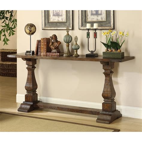 Coast to Coast Rustic Brown Wood Rustic Console Table at Lowes.com