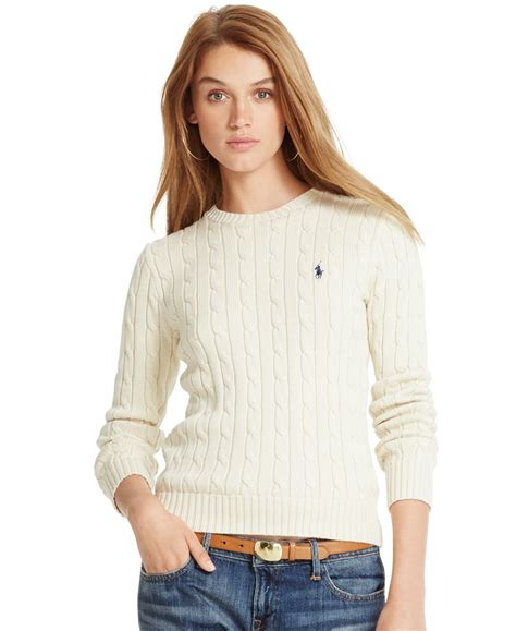 Polo Ralph Lauren Cable-Knit Crew-Neck Sweater - Polo Ralph Lauren ...