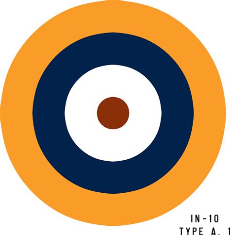 Royal Air Force Type A.1 Military Aircraft Roundel Insignia