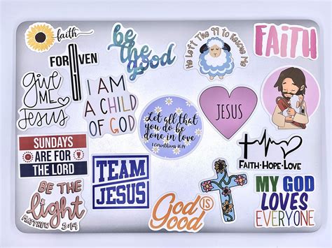 Buy Christian Stickers 100 Pack I Cute Christian Stickers Waterproof 100% Vinyl Stickers I ...