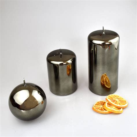 Grey Glass Effect Candles By G Decor By G Decor | notonthehighstreet.com