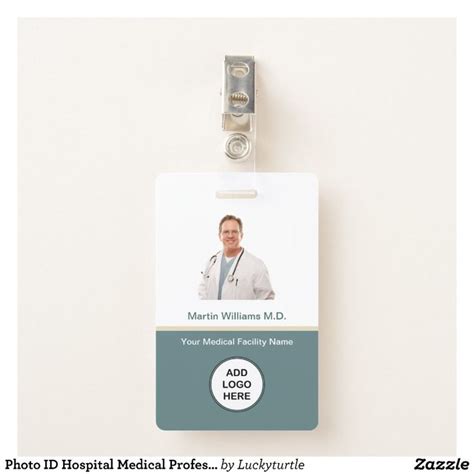 Photo ID Hospital Medical Professional Name Badge | Zazzle.com in 2021 | Medical professionals ...