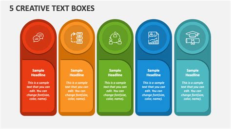5 Creative Text Boxes PowerPoint Presentation Slides - PPT Template