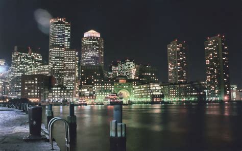 Free Boston Harbor at Night Stock Photo - FreeImages.com