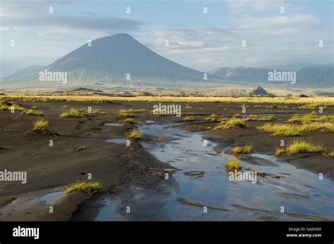 The active volcano Ol Doinyo Lengai at Lake Natron, Tanzania Stock ...