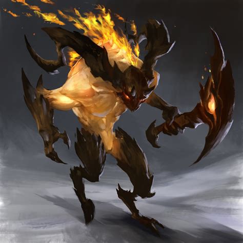 ArtStation - FIre elementals - concept art