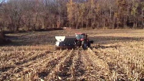 Lime Spreader Spreading Chicken Litter - YouTube