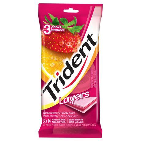 Trident Layers Wild Strawberry & Tangy Citrus Gum | Walmart Canada