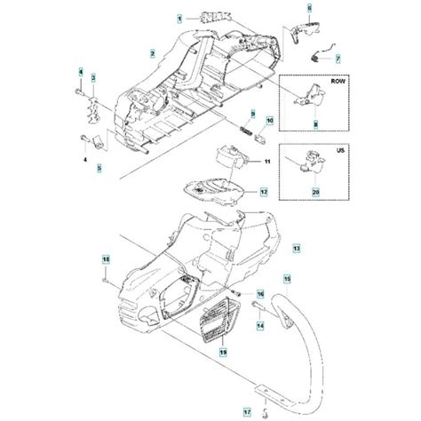 Chassis (1) for Husqvarna 340i Battery Chainsaw | L&S Engineers