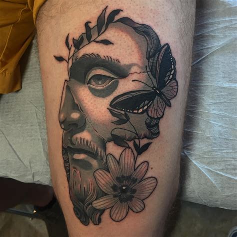 My first tattoo: Marcus Aurelius by Brad Dozier at Black 13 in Nashville, TN : r/tattoos